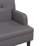Panca con Schienale Grigia 112x65,5x75 cm in Similpelle