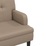 Panca con Schienale Cappuccino 112x65,5x75 cm in Similpelle