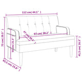 Panca con Schienale Cappuccino 112x65,5x75 cm in Similpelle