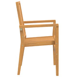 Set da Pranzo per Giardino 5 pz in Legno Massello di Teak