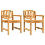 Set da Pranzo per Giardino 3 pz in Legno Massello di Teak
