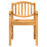 Set da Pranzo per Giardino 3 pz in Legno Massello di Teak