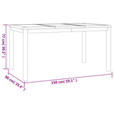 Set da Pranzo per Giardino 3 pz in Legno Massello di Teak