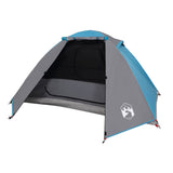 Tenda da Campeggio a Cupola per 2 Persone Blu Impermeabile