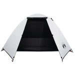 Tenda Campeggio a Cupola 2 Persone Bianca Tessuto Oscurante