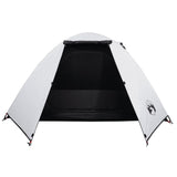 Tenda Campeggio a Cupola 2 Persone Bianca Tessuto Oscurante