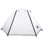 Tenda Campeggio a Cupola 2 Persone Bianca Tessuto Oscurante
