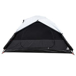 Tenda Campeggio a Cupola 2 Persone Bianca Tessuto Oscurante