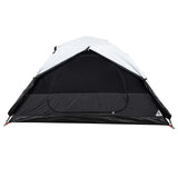 Tenda Campeggio a Cupola 2 Persone Bianca Tessuto Oscurante