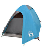 Tenda da Campeggio a Cupola per 2 Persone Blu Impermeabile