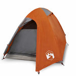 Tenda da Campeggio a Cupola 2 Persone Arancione Impermeabile