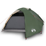 Tenda da Campeggio a Cupola per 4 Persone Verde Impermeabile