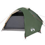 Tenda da Campeggio a Cupola per 4 Persone Verde Impermeabile