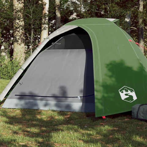 Tenda da Campeggio a Cupola per 4 Persone Verde Impermeabile