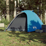 Tenda da Campeggio a Cupola per 4 Persone Blu Impermeabile