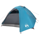 Tenda da Campeggio a Cupola per 4 Persone Blu Impermeabile