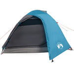 Tenda da Campeggio a Cupola per 4 Persone Blu Impermeabile