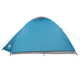 Tenda da Campeggio a Cupola per 4 Persone Blu Impermeabile