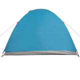 Tenda da Campeggio a Cupola per 4 Persone Blu Impermeabile