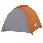 Tenda da Campeggio a Cupola 4 Persone Grigio e Arancione