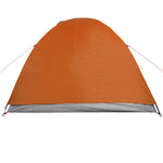 Tenda da Campeggio a Cupola 4 Persone Grigio e Arancione
