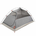 Tenda da Campeggio a Cupola 4 Persone Grigio e Arancione