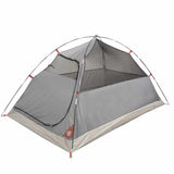 Tenda da Campeggio a Cupola 4 Persone Grigio e Arancione
