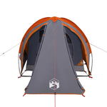 Tenda da Campeggio a Cupola 2 Persone Grigio e Arancione