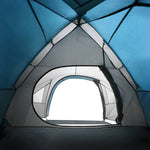 Tenda da Campeggio a Cupola per 4 Persone Blu Impermeabile