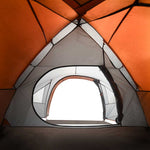 Tenda da Campeggio a Cupola 4 Persone Arancione Impermeabile