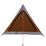 Tenda da Campeggio 2 Persone Grigio e Arancione Impermeabile