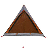 Tenda da Campeggio 2 Persone Grigio e Arancione Impermeabile