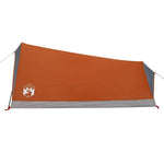 Tenda da Campeggio 2 Persone Grigio e Arancione Impermeabile
