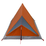 Tenda da Campeggio 2 Persone Grigio e Arancione Impermeabile