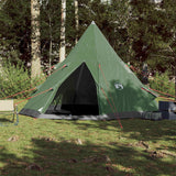 Tenda da Campeggio Tipi per 4 Persone Verde Impermeabile