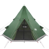 Tenda da Campeggio Tipi per 4 Persone Verde Impermeabile