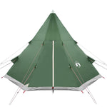 Tenda da Campeggio Tipi per 4 Persone Verde Impermeabile