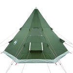 Tenda da Campeggio Tipi per 4 Persone Verde Impermeabile