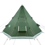 Tenda da Campeggio Tipi per 4 Persone Verde Impermeabile