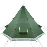 Tenda da Campeggio Tipi per 4 Persone Verde Impermeabile