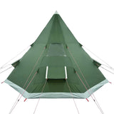 Tenda da Campeggio Tipi per 4 Persone Verde Impermeabile