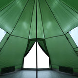 Tenda da Campeggio Tipi per 4 Persone Verde Impermeabile