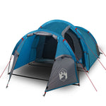 Tenda da Campeggio a Tunnel per 2 Persone Blu Impermeabile