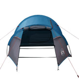 Tenda da Campeggio a Tunnel per 2 Persone Blu Impermeabile