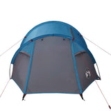 Tenda da Campeggio a Tunnel per 2 Persone Blu Impermeabile