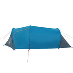 Tenda da Campeggio a Tunnel per 2 Persone Blu Impermeabile