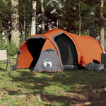 Tenda da Campeggio a Tunnel 2 Persone Arancione Impermeabile