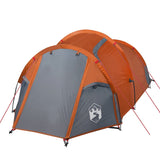 Tenda da Campeggio a Tunnel 2 Persone Arancione Impermeabile