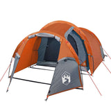 Tenda da Campeggio a Tunnel 2 Persone Arancione Impermeabile