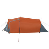 Tenda da Campeggio a Tunnel 2 Persone Arancione Impermeabile